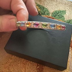 925 Silver Multi Gemstone Bracelet 