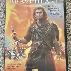 Braveheart DVD Movie With Mel Gibson  1995