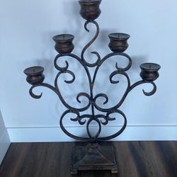 Candle Holder Rod Iron, Holds 5 Candles. 