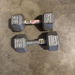 25 Pound Dumbbells $50