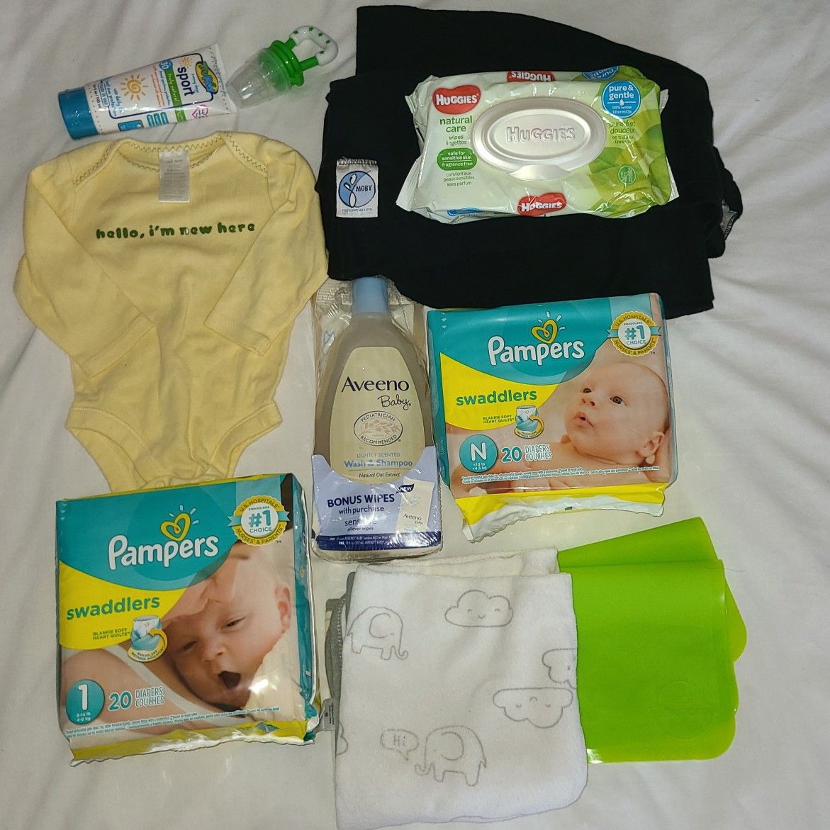 Baby Diapers Wrap Carrier Bath Shower Set