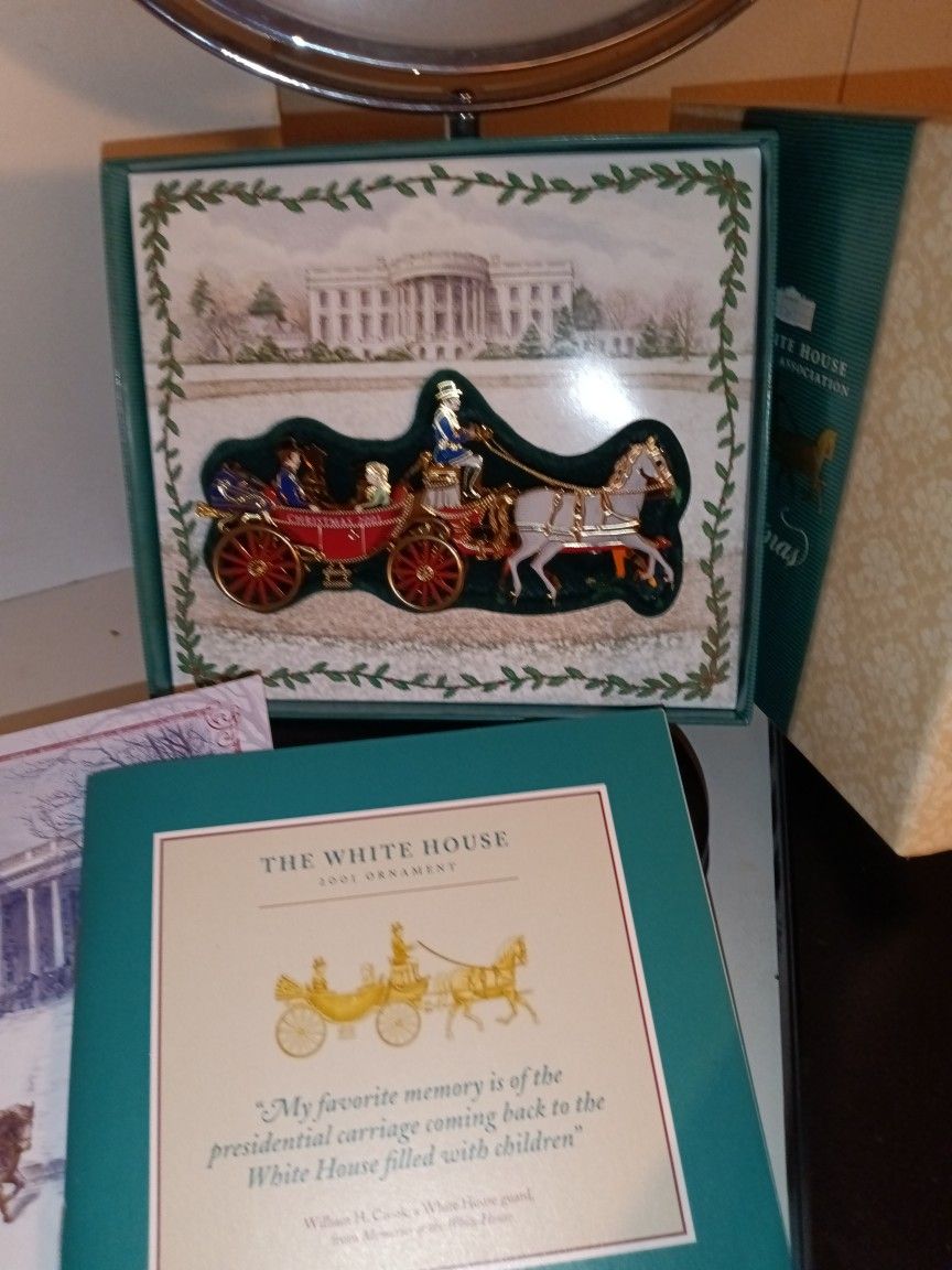 2001 Official White House Christmas Ornament Which Was Produced By The White House Historical Association Honors Andrew Johnson 17th President Carrial