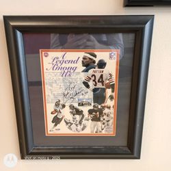 Framed Wall Hanging - "A Legend Among Us" - Payton, Chicago Bears