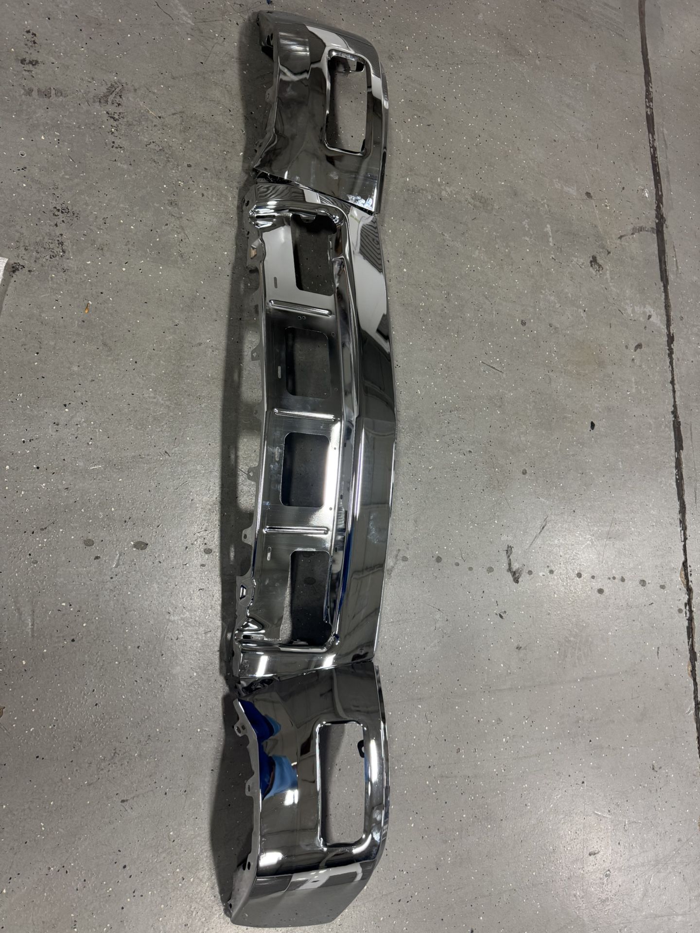 Chrome Steel Front Bumper For 14-15 Chevy Silverado 1500 With Fog Light Holes