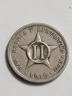 1916 Dos Centavos C U B A - Antique Coin