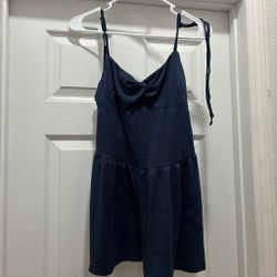 Navy Blue shirt with Tie Straps