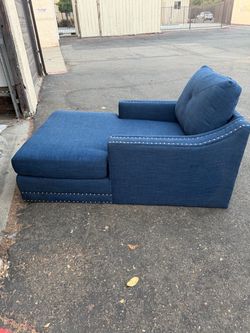 Modern Blue Chaise Lounge