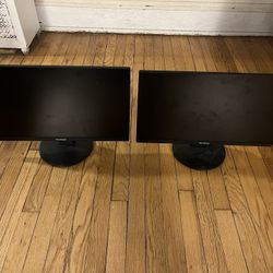 Two (2) Viewsonic Computer Monitors 22”
