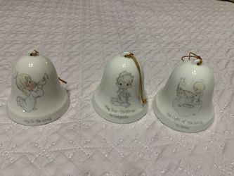 Precious moments bell set (3 of 4)  Hanging Christmas ornaments