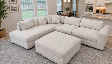 LUXURY CLOUD SECTIONAL + OTTOMAN