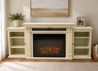 Electric Fireplace TV Stand / Entertainment Center - Works Great