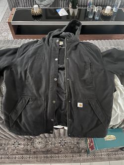 Carhartt Women XL charcoal Black Full Swing Quick Duck 102246-001 Hooded Jacket