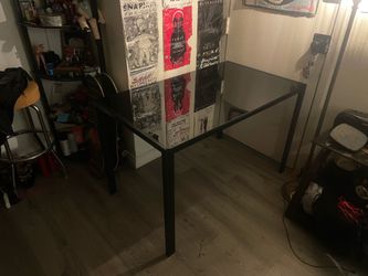 Black Glass Top Dining Table