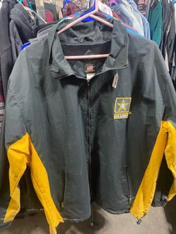 U.S. Army black and yellow Windbreaker Jacket
