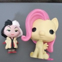 Fluttershy Funko Pop And Cruella De-vil Funko Pop Mini