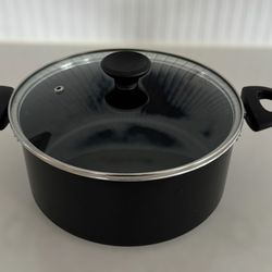 Black Tools of the Trade 5 Qt. Pot With Glass Lid
