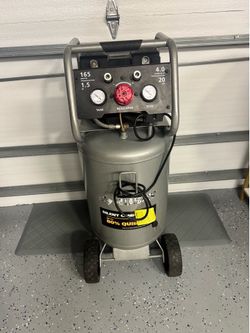 🔥 Husky 20 Gal.165 PSI Vertical Electric Oil-Free Quiet Air Compressor Dual gauges