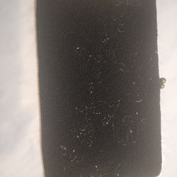 Vintage Beaded Black Bag  10"x5 1/2"