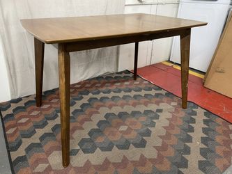 COASTER MCM Rectangular Dining Table w/ Built in Leaf