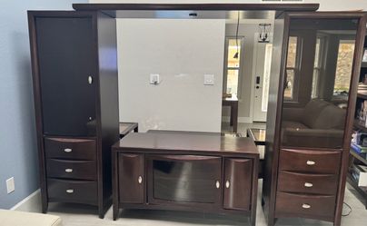 Living Room Entertainment Center and Tables