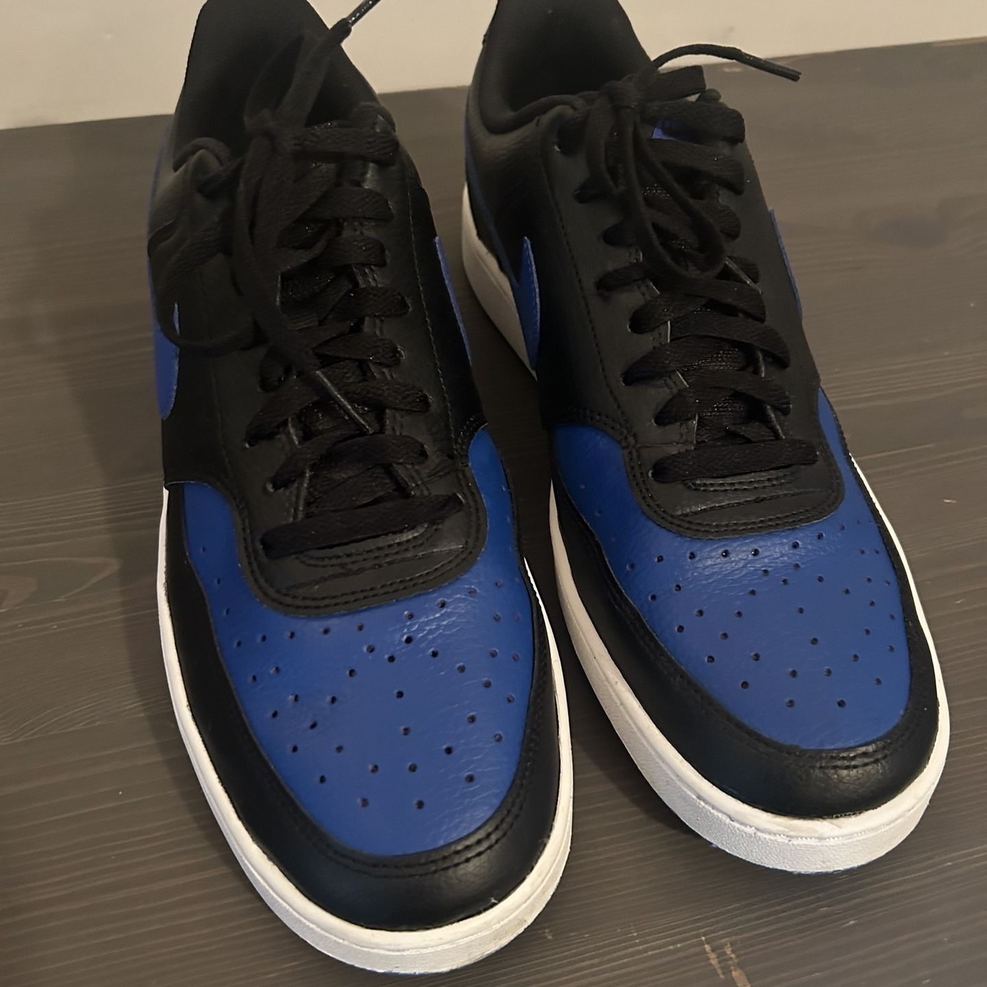 Nike Court Vision Low, Size 6.5 Men’s , Black and Royal Blue. Preloved. NIB Nike Court Vision Next Nature Low Black | Mercari main image 3