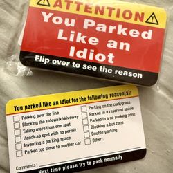 Parking Cards gag Gift, Funny Prank Cards 