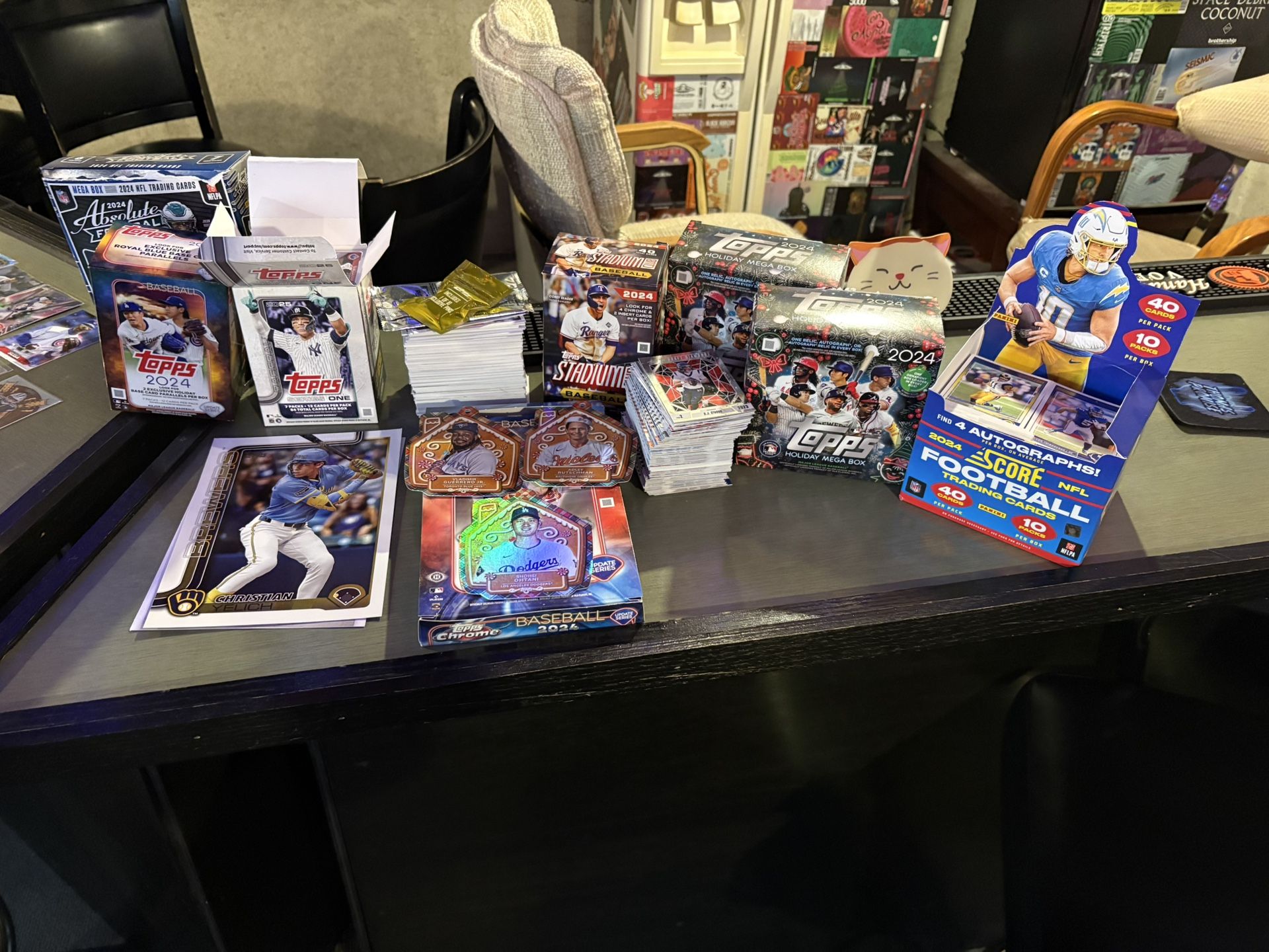 Baseball And Football Card Lot  - Make An Offer