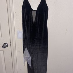 Missord Split Thigh Fringe Trim Cami Formal Dress