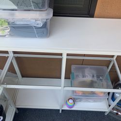 Ikea vittsjo shelf unit - White / Glass 