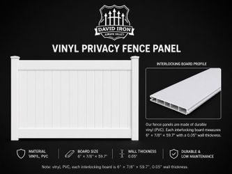 6’x8’ Vinyl Fence Kit - $79 Special