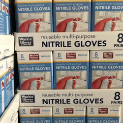 Brand New in boxes nitrile gloves, 8 pair per box, $8/box