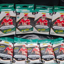 2025 Panini Prizm Football Hanger Box! 4 Box Lot! & 5 Fat Value Packs! New Sealed!