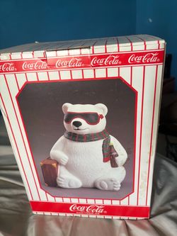 Coke bear cookie jar