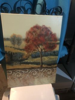 Painted canvas Fall picture