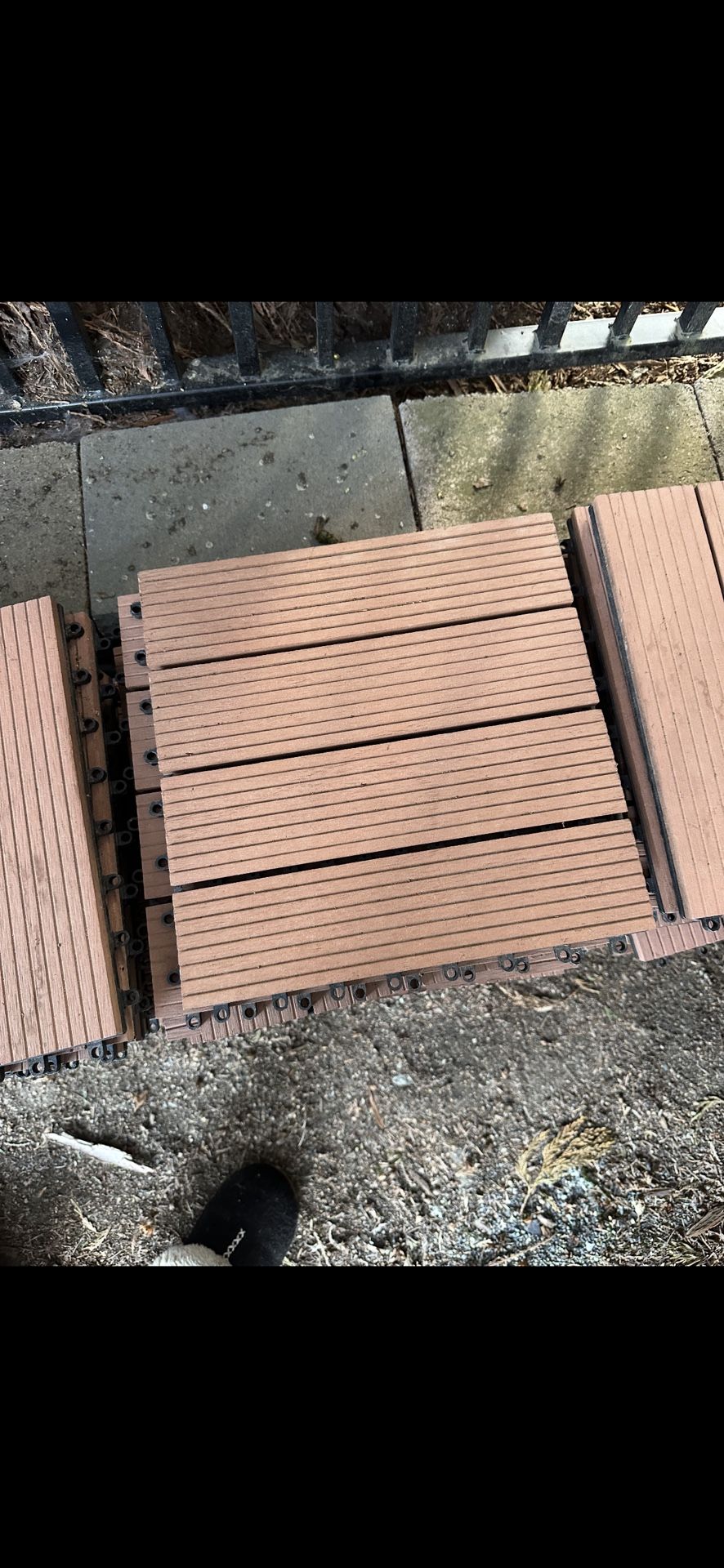 Composite deck tiles