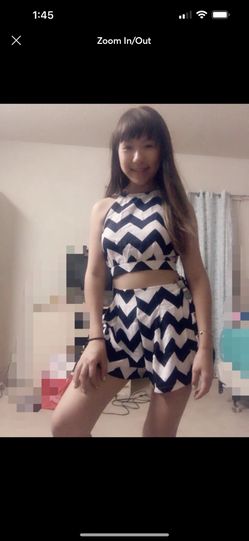 Summer stripe black and white piece set