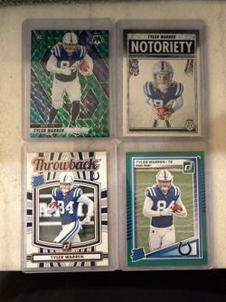 Tyler Warren 4 Card Rookie Lot !!!!