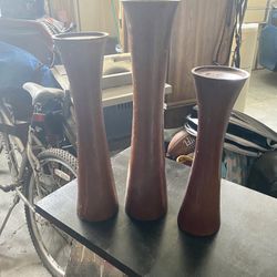 Solid Wood Candle Holders 