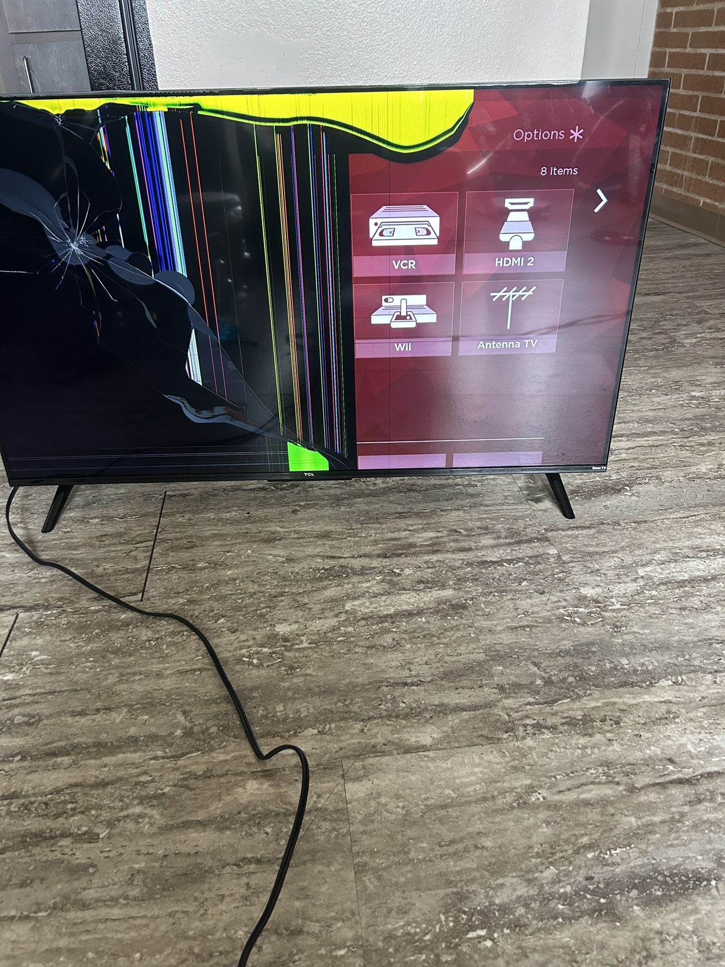 TCL Roku Television (Damaged Screen)