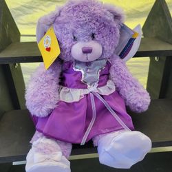Build A Bear Gem of a Friend Amethyst Silver Bear