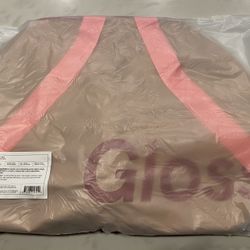Glossier Duffle Bag Tote Brown Pink Desert Rose Zip 20" x 10" x 10" Nylon Gym