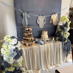 ✨ FOR SALE — LUXURY BABY SHOWER DÉCOR (Blue • White • Neutral)