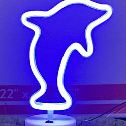 Neon Blue Dolphin