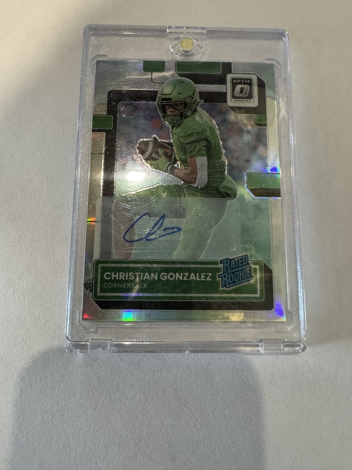 /99 Christian Gonzalez Rated Rookie Optic Autographed Oregon Ducks Card