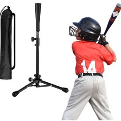 Kids Baseball Tee, 20.87 to 31.29 Inches Batting Tees for Baseball with Carry Bag, Portable Stable Baseball Tees for Hitting, Tripod Tanner Tee for Ba