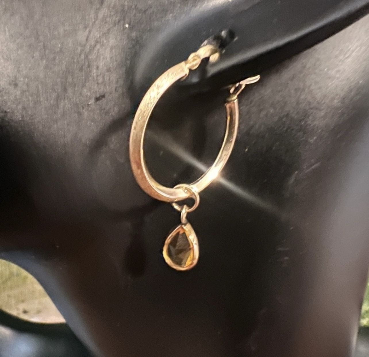 💛 14K Michael Anthony Hoop Earrings W/ Citrine Jackets