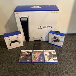 Brand New Disc Version Console + 3 Games + 1 Controller Bundle 