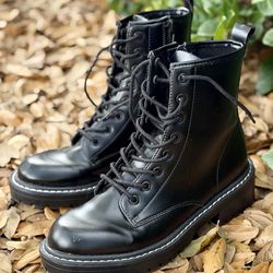 Black Lace Up Combat Boots