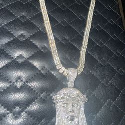 Jesus 10k Gold Tennis Chain 