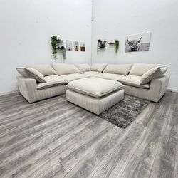 Cream Sectional Cloud Couch - Free Delivery